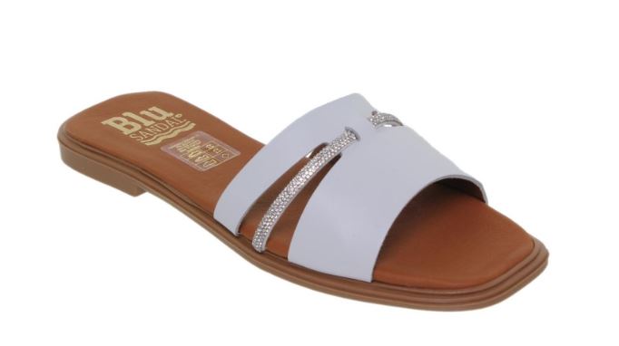 Mule en cuir blanche