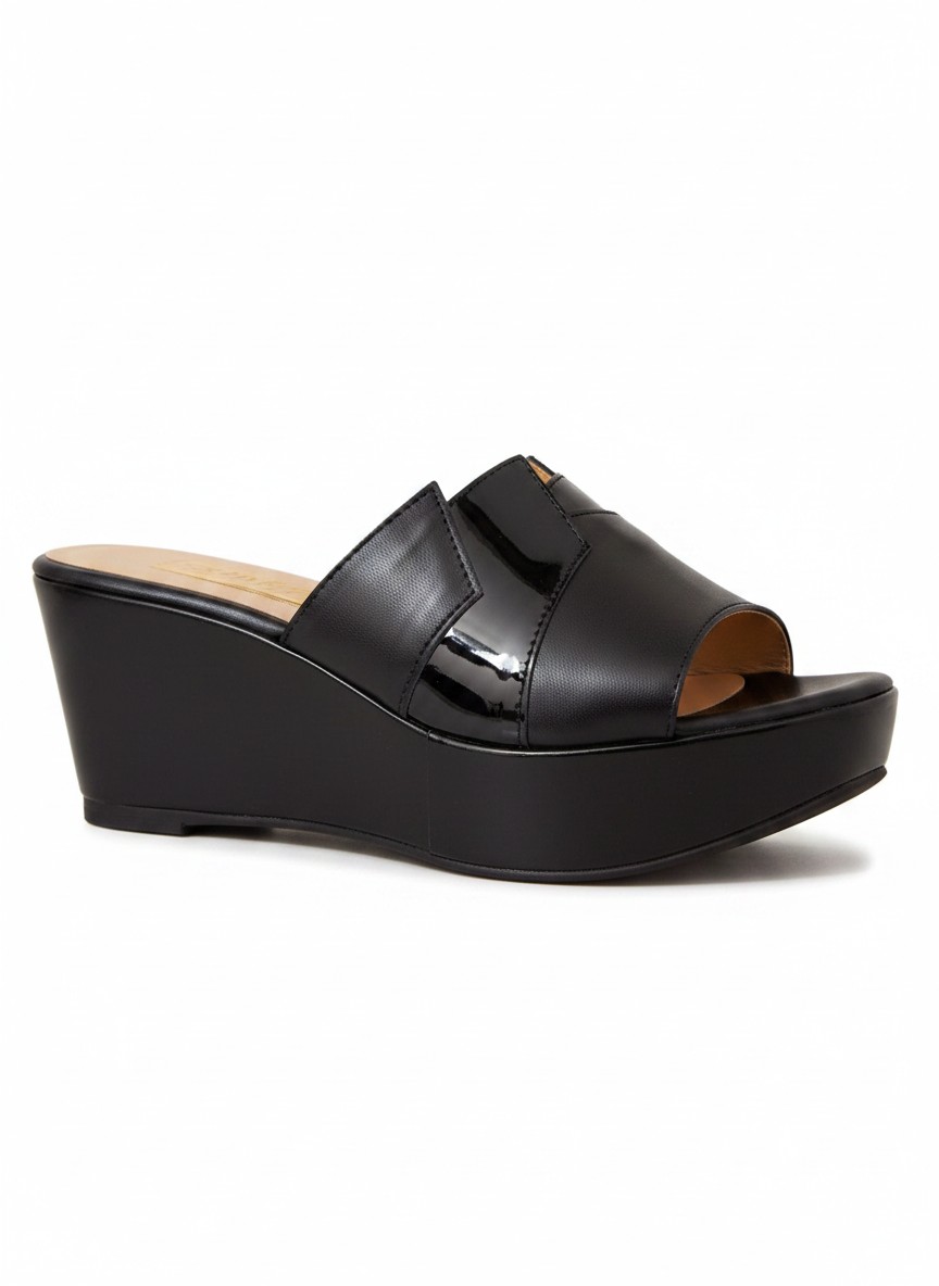 Sandales compensées en cuir gina