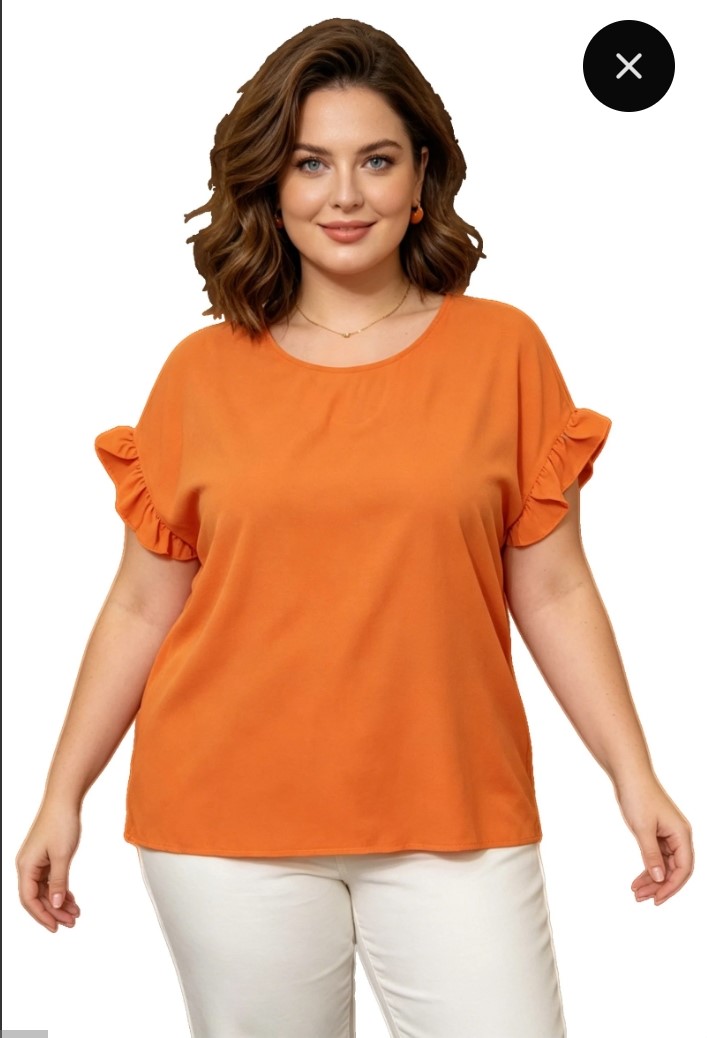 Top orange grande taille 2