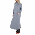 robe pull col roule gris 1