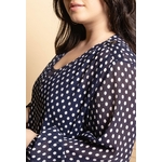 BLOUSE IMPRIMEE POIS GRANDE TAILLE