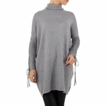 PULL COL ROULE GRIS 1