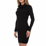 robe pull  col roule noire 1