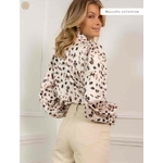 Chemise col lavalière imprimée