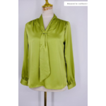 BLOUSE COL Lavalière vert claire