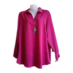 BLOUSE ROSE FUSCHIA SATIN GT