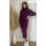 Robe pull style officier violet
