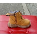 Bottines fourées camel avec sracth et zip.jpg 2