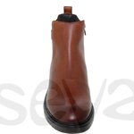 Bottines en cuir camel  2