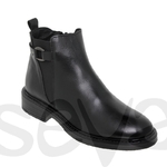 Bottines en cuir noir