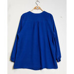 Blouse bleu royal grande taille  2