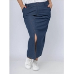 Jupe en jean avec fente grande taille 2