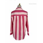 Chemise avec rayures verticales roses et blanches 2