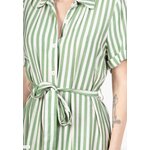 Robe longue à rayures verte 2