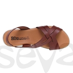 Sandales femme en cuir marron 2