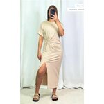 Robe tshirt moulante avec noeud
