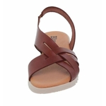 Sandales femme en cuir marron 10