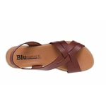Sandales femme en cuir marron 8