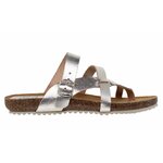 Tong dorée en cuir