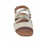 Sandales en cuir compensé avec brides dorés 6
