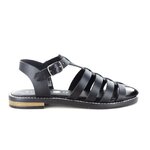 Sandales meduse noir en cuir