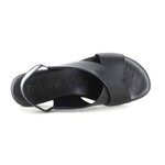 Sandales plates noires en cuir 3