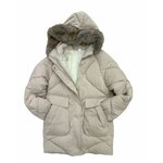 Doudoune beige fille