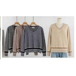 PULL COL V BEIGE