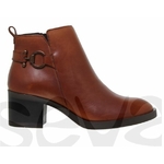 Bottines en cuir marron petit talon 2