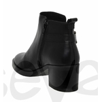 Bottines en cuir noir petit talon 2