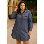 Robe en jean grande taille