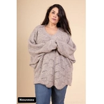 Pull beige grande taille 7