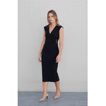 Robe noir effet cache coeur 2