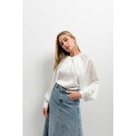 Blouse blanche manhe bouffantes 2