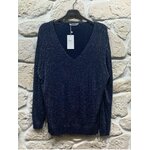 Pull pailletés bleu grande taille