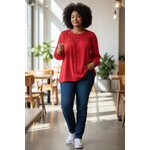 Blouse rouge grande taille