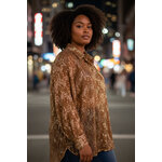 Blouse strass grande taille