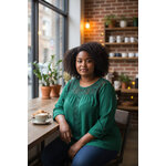 Blouse verte grande taille 2