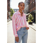 Chemise rose et blanche rayé
