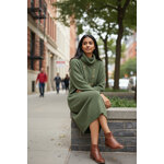 Robe pull verte 2