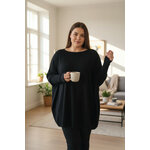 Pull oversize noir GRANDE TAILLE