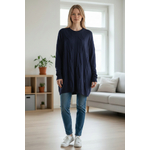 Pull torsade bleu marine