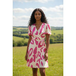 Robe rose et blanche