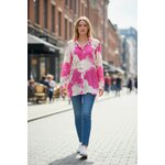 Chemise imprimée floral rose (Modèle Virtuel)
