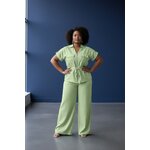 Ensemble Chemisier et pantalon vert