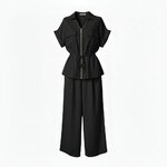 Ensemble Chemisier et pantalon NOIR 2