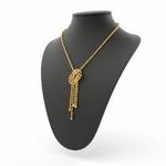 Parure collier croisée avec bracelet en acier inoxydable 3