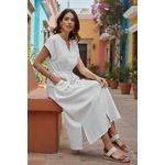Robe blanche à nouer 2
