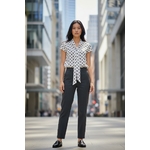 Blouse col lavalière à pois