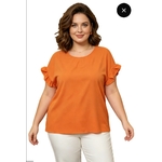 Top orange grande taille 2